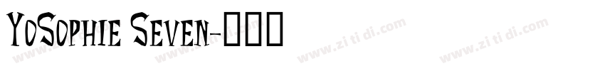 YoSophie Seven字体转换